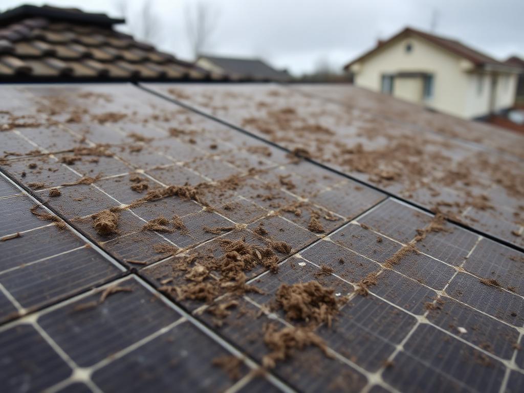 Solar Panels before cleaning